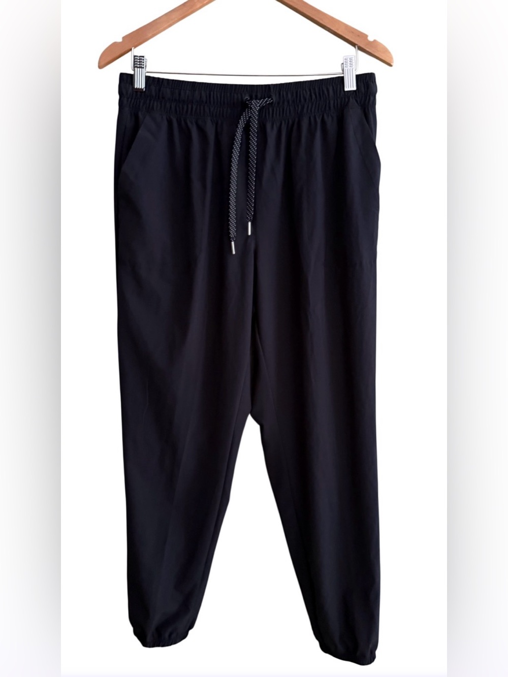 Layer 8 Women's Black Windbreaker Drawstring Jogger Pants